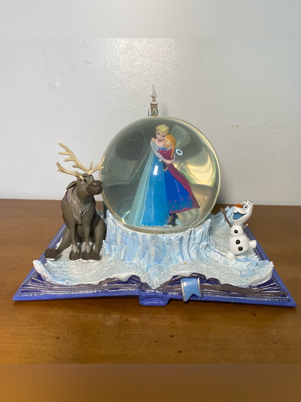 Hallmark Disney Musical Frozen Book Snowglobe Wonders Within Elsa Olaf Damaged
